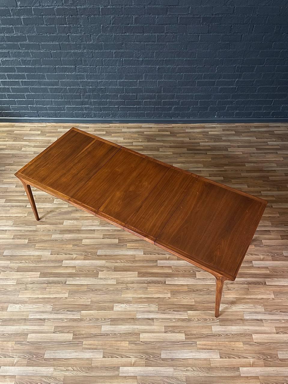 Mid-20th Century Newly Refinished - Expanding Mid-Century Modern “Profile” Dining Table