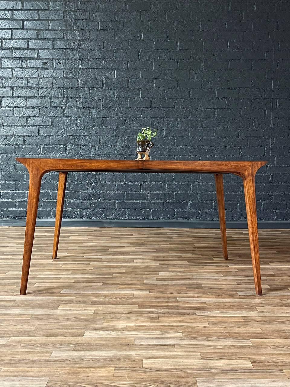 Newly Refinished - Expanding Mid-Century Modern “Profile” Dining Table 1