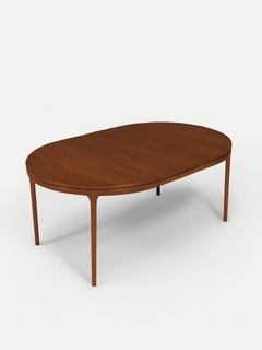 Newly Refinished - Expanding Mid-Century Modern Walnut Dining Table