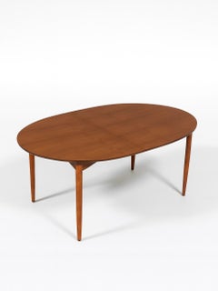 Newly Refinished - Expanding Mid-Century Modern Walnut Dining Table