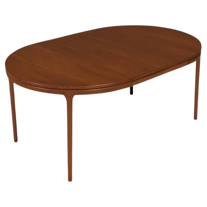 Newly Refinished - Expanding Mid-Century Modern Walnut Dining Table