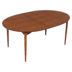 Newly Refinished - Expanding Mid-Century Modern Walnut Dining Table