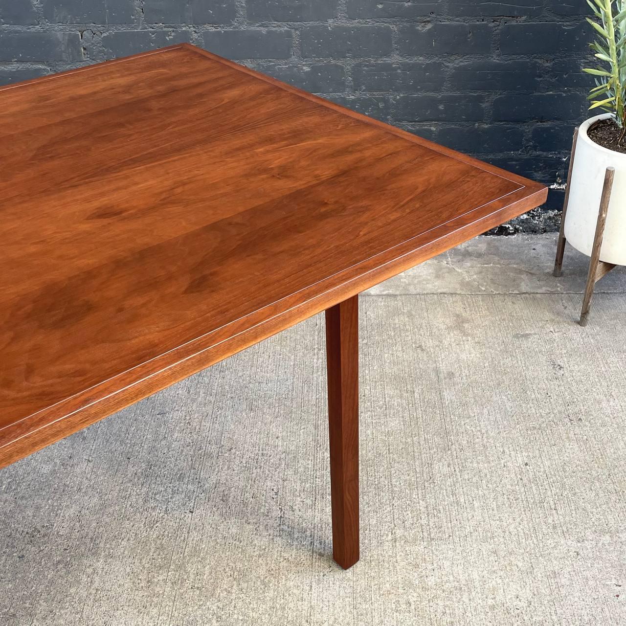 Newly Refinished Expanding Mid-Century Modern Walnut Dining Table, Milo Baughman 3