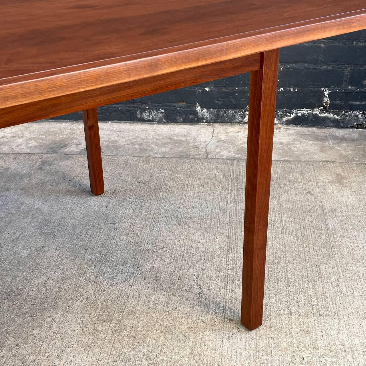 Newly Refinished Expanding Mid-Century Modern Walnut Dining Table, Milo Baughman 4