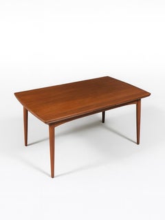 Newly Refinished - Expanding Mid-Century Walnut Draw-Leaf Dining Table