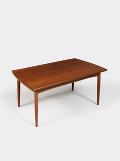 Newly Refinished - Expanding Mid-Century Walnut Draw-Leaf Dining Table