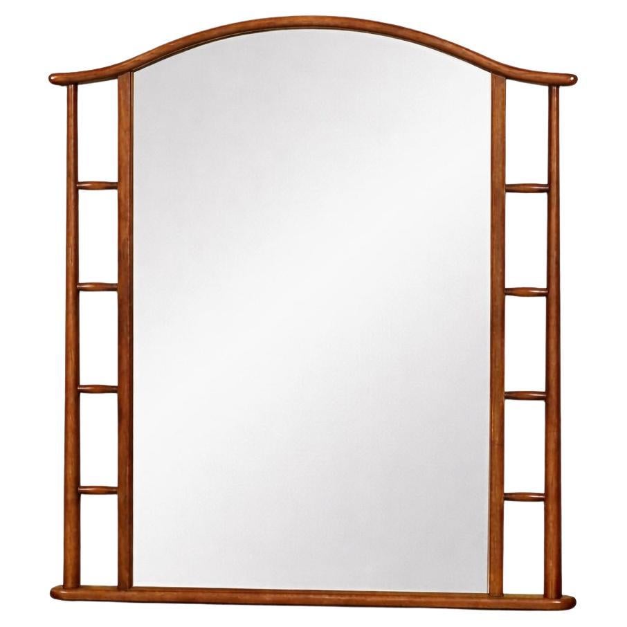 Miroir mural arqué d'inspiration japonaise du milieu du siècle en vente