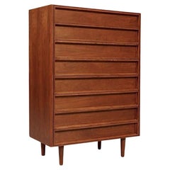 Newly Refinished - John Keal Walnut Highboy Dresser for Brown Saltman