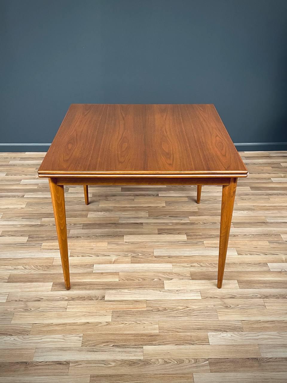 Swedish Newly Refinished - Karl-Erik Ekselius Expanding Walnut Dining Table for Dux For Sale