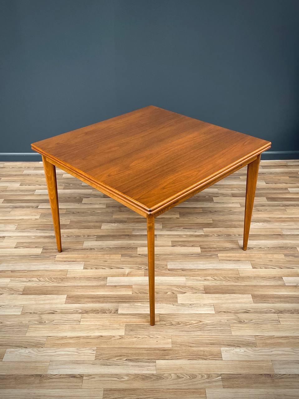 Mid-20th Century Newly Refinished - Karl-Erik Ekselius Expanding Walnut Dining Table for Dux For Sale