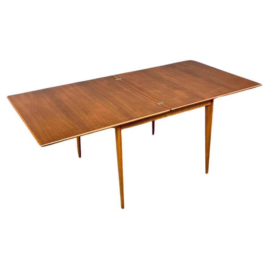 Newly Refinished - Karl-Erik Ekselius Expanding Walnut Dining Table for Dux For Sale
