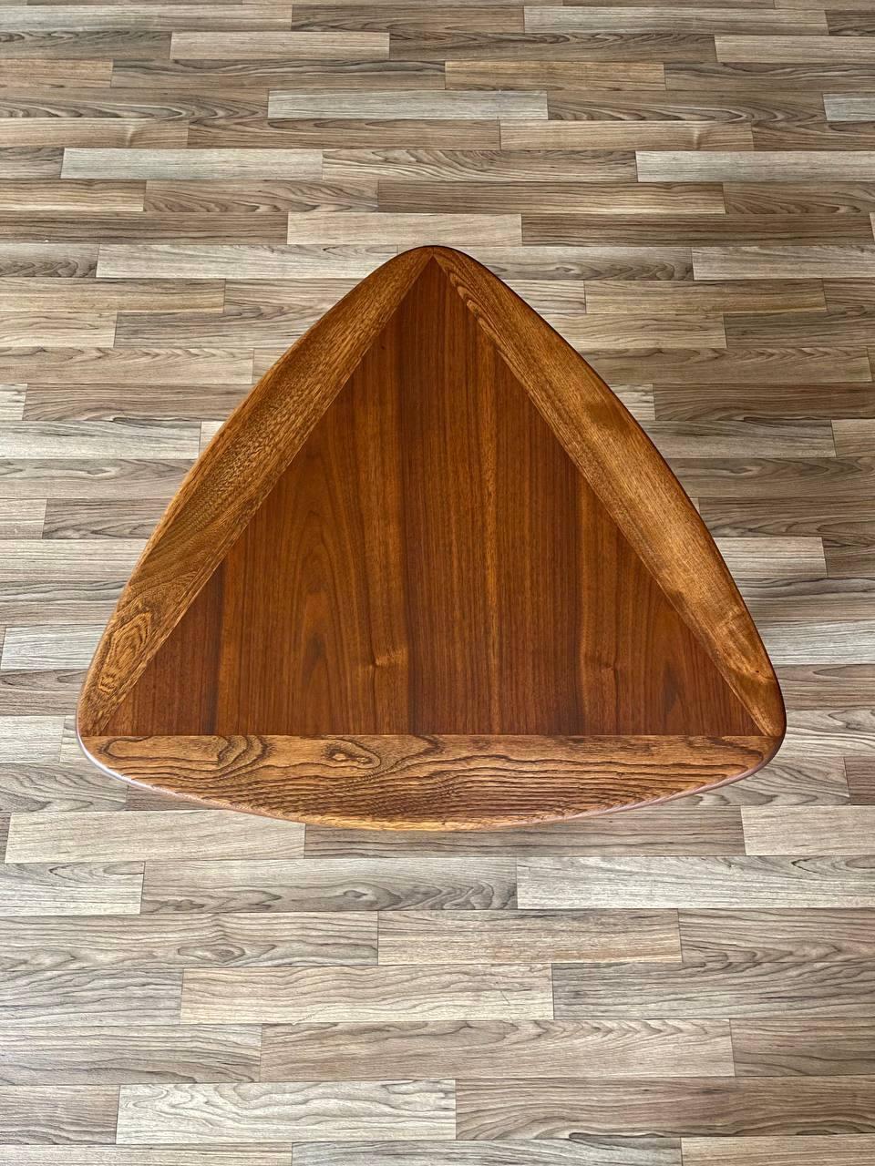 Mid-20th Century Newly Refinished - Lane “Perception” Triangular Side Table by Warren Church For Sale