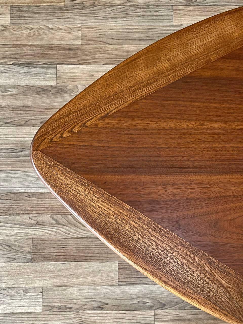 Oak Newly Refinished - Lane “Perception” Triangular Side Table by Warren Church For Sale