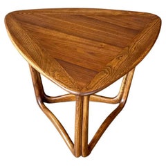 Newly Refinished - Lane “Perception” Triangular Side Table by Warren Church