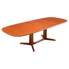 Newly Refinished - Large Mid-Century Danish Modern Teak Expanding Dining Table Newly Refinished - Large Mid-Century Danish Modern Teak Expanding Dining Table