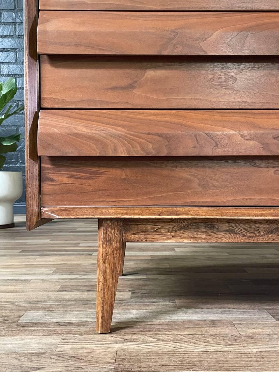 Newly Refinished - Large Mid-Century Modern “Rhythm” Walnut Dresser by Lane 3