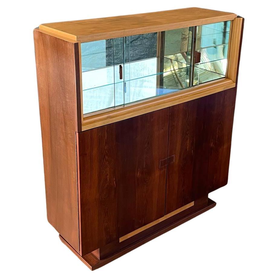 Nouvellement repeint - Présentoir de bar en palissandre Art déco du milieu du siècle
