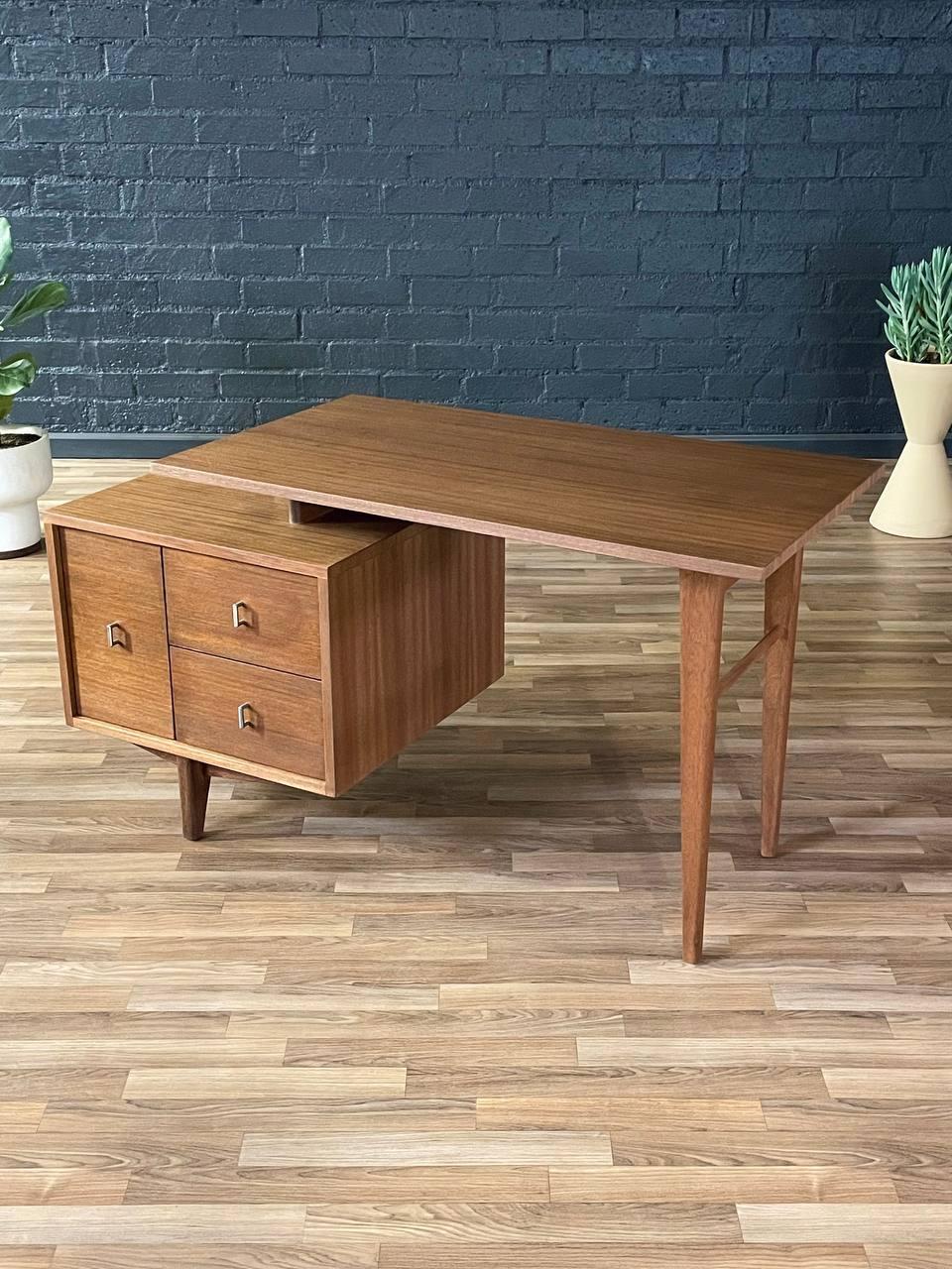 Mid-Century Modern Newly Refinished - Mid-Century California Modern Desk by John Keal