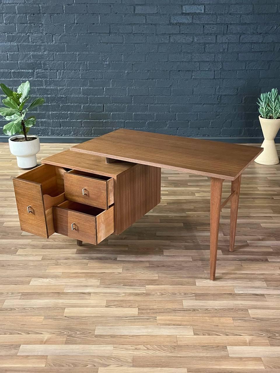 American Newly Refinished - Mid-Century California Modern Desk by John Keal