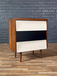 Newly Refinished - Mid-Century Californian Modern Two-Tone 3- Drawer Dresser
