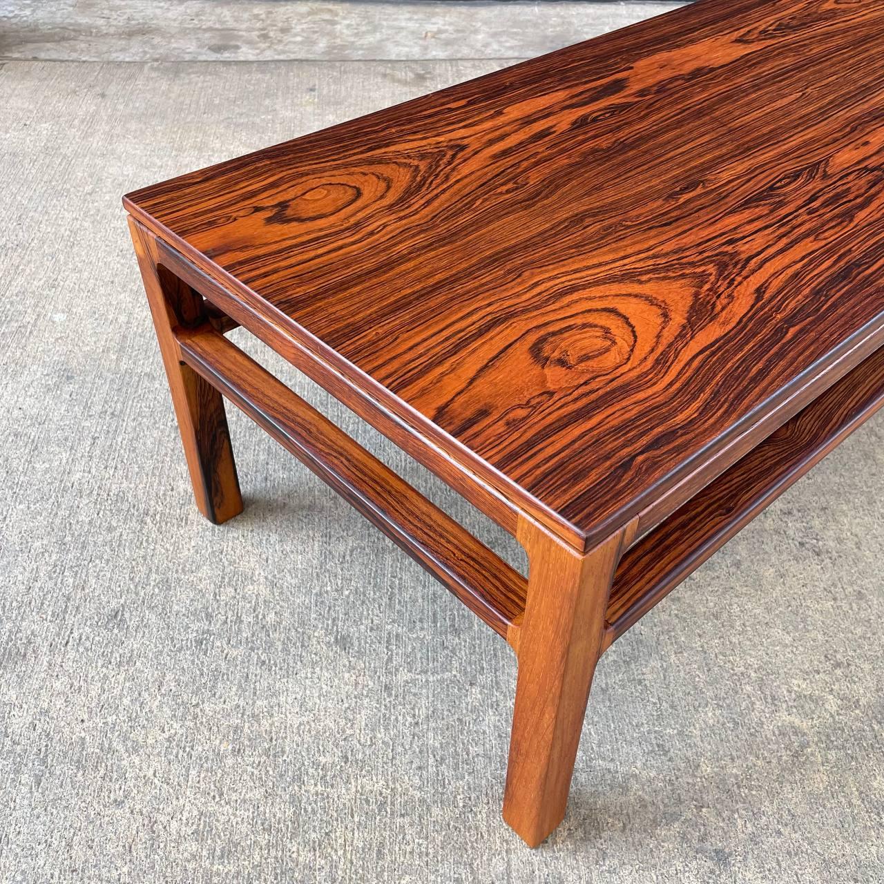 Mid-20th Century Newly Refinished-Mid-Century Danish Modern Rosewood Coffee Table Illums Bolighus For Sale