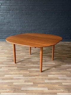 Newly Refinished - Mid-Century Danish Modern Teak Butterfly-Leaf Dining Table