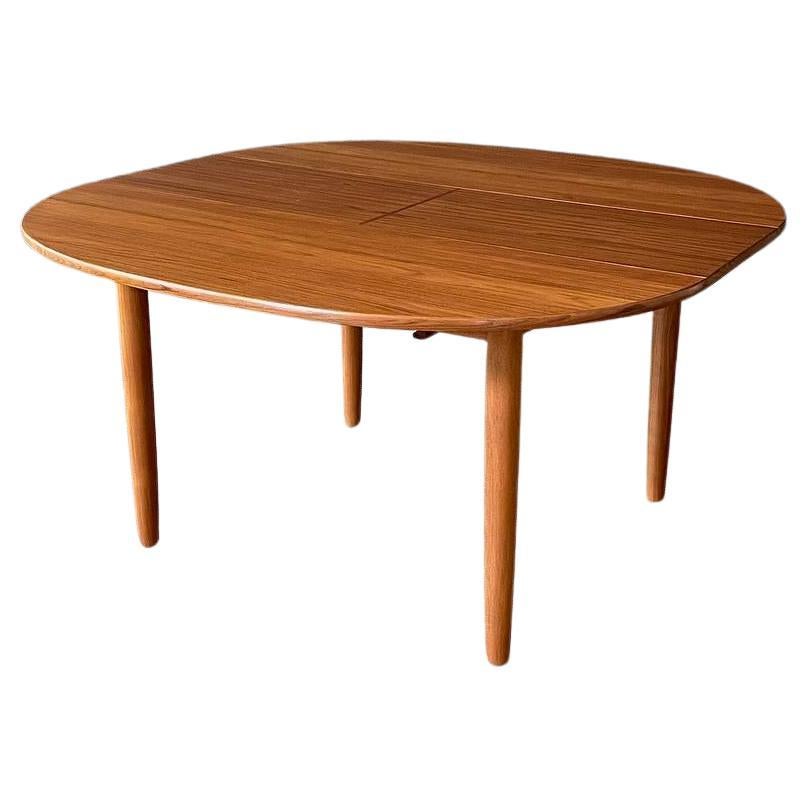 Newly Refinished - Mid-Century Danish Modern Teak Butterfly-Leaf Dining Table