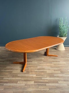 Newly Refinished - Mid-Century Danish Modern Teak Expanding Dining Table