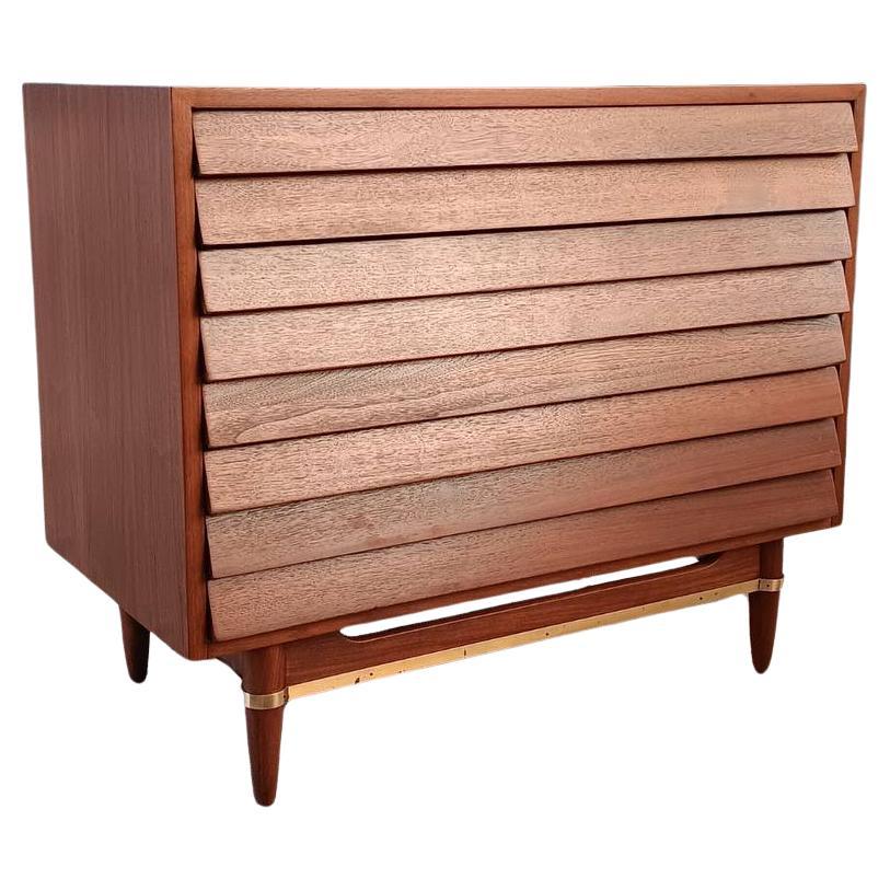 Newly Refinished - Mid-Century Modern 3-Drawer Dresser by Merton Gershun For Sale