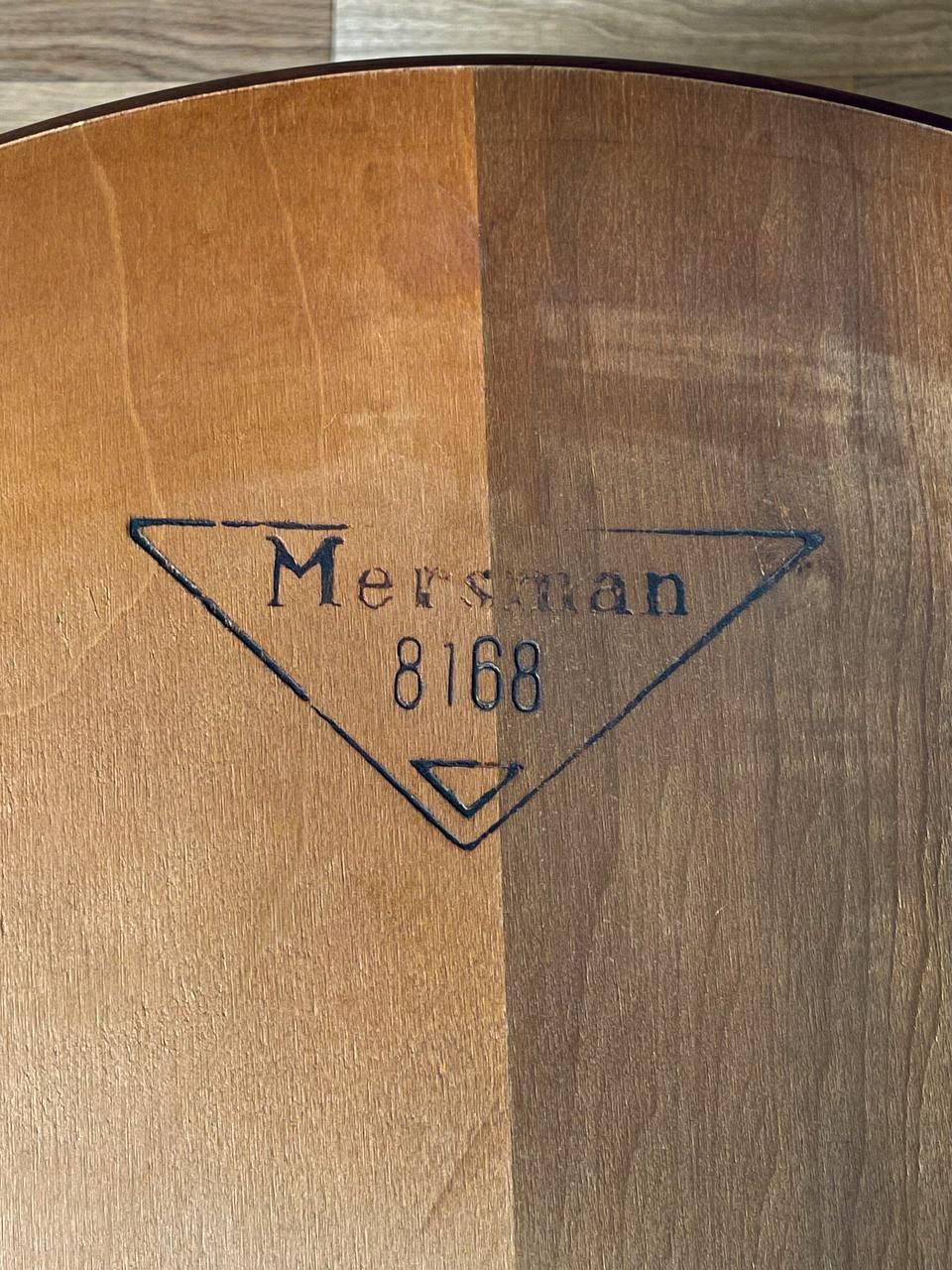 Newly Refinished -Mid-Century Modern 3-Tier Sculpted Walnut End Table by Mersman For Sale 5