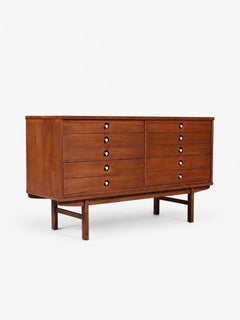 Newly Refinished -Mid Century Modern 6-Drawer Walnut Dresser by United Furniture