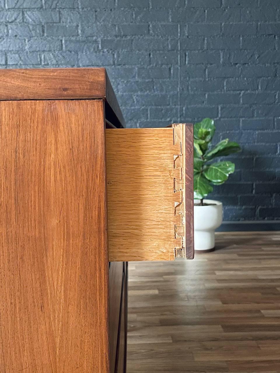 Newly Refinished - Mid-Century Modern 6-Drawer Walnut Dresser 5