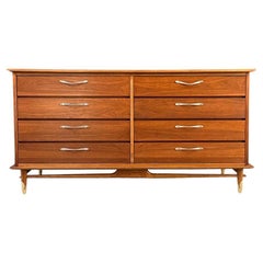 Newly Refinished - Mid-Century Modern 8-Drawer Walnut Dresser by Lane