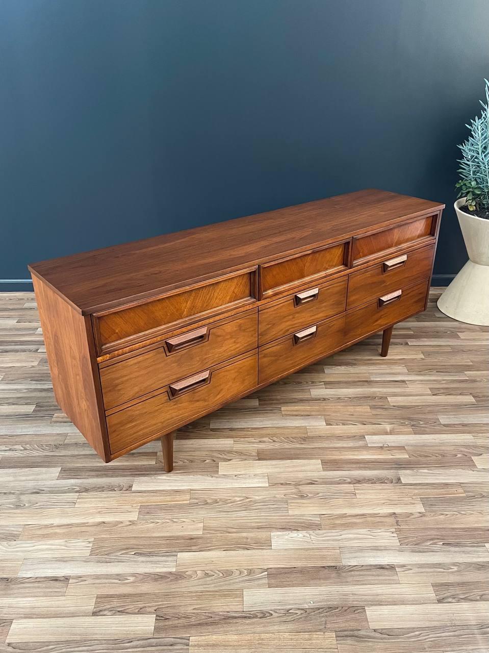 mid century modern dresser refinished