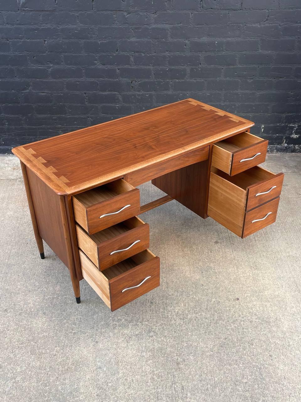 American Newly Refinished - Mid-Century Modern “Acclaim” Desk by Lane