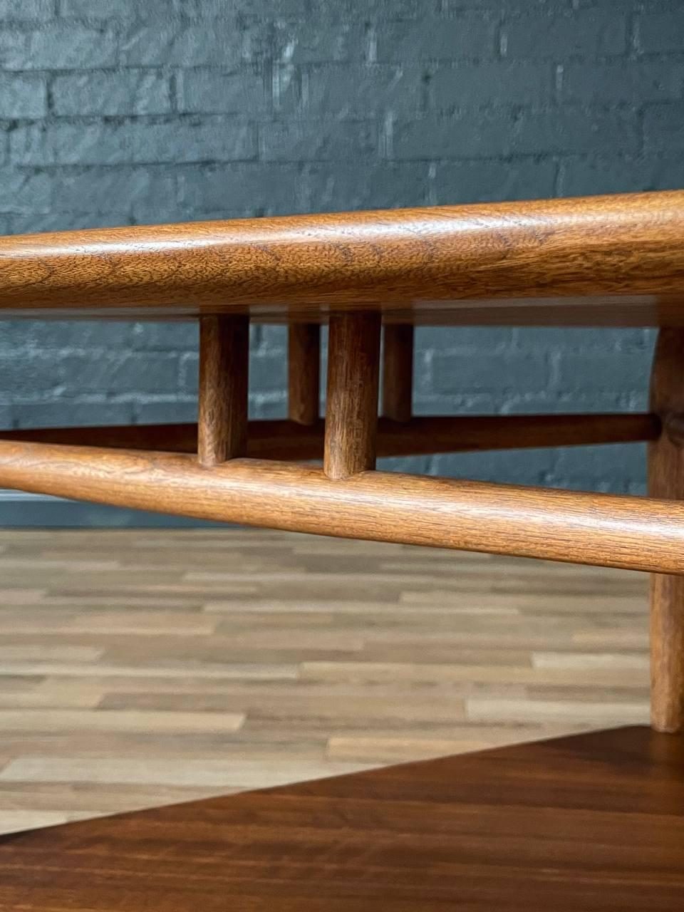 Newly Refinished - Mid-Century Modern “Acclaim” Triangular Tier Side Table 1