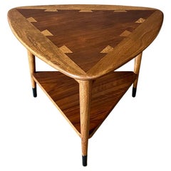 Newly Refinished - Mid-Century Modern “Acclaim” Triangular Tier Side Table