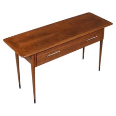 Newly Refinished - Mid-Century Modern “Acclaim” Walnut Console Table by Lane