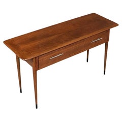 Newly Refinished - Mid-Century Modern “Acclaim” Walnut Console Table by Lane