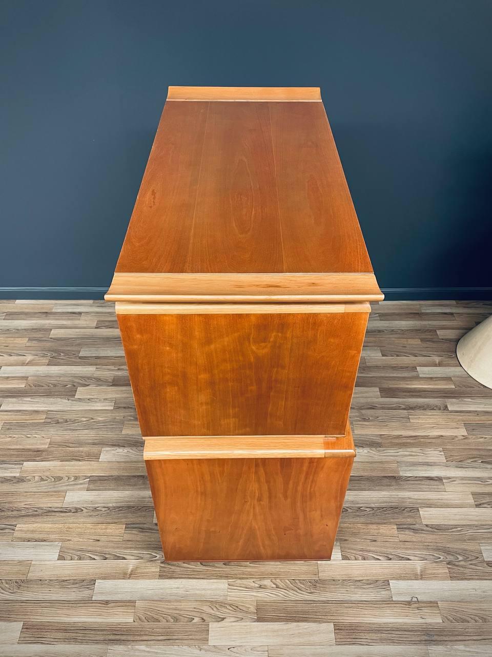 Mid-20th Century Newly Refinished - Mid-Century Modern “Amerasia” Style Highboy Dresser For Sale