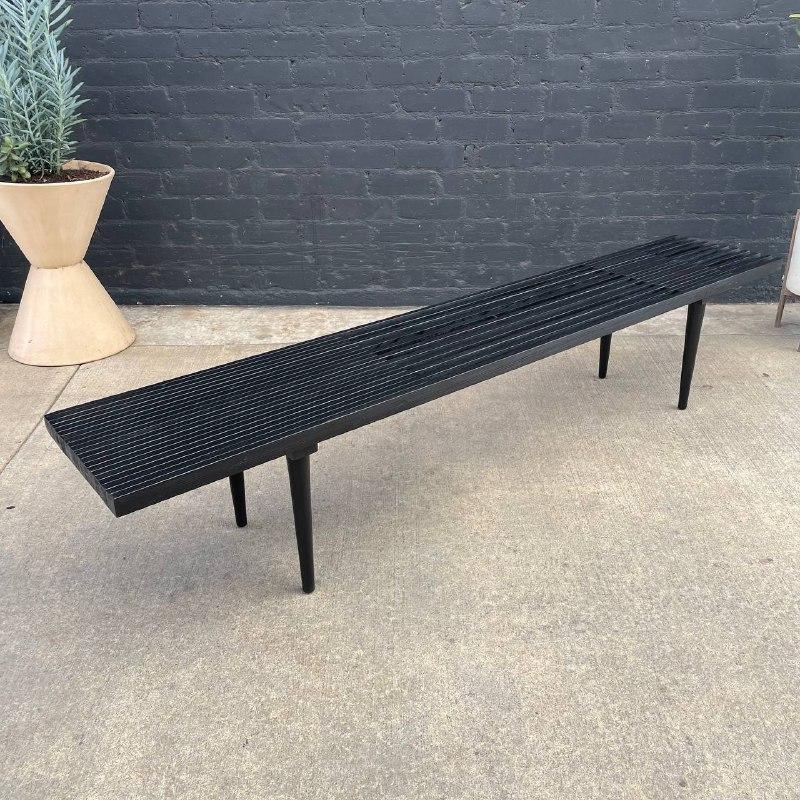 Newly Refinished - Mid-Century Modern Black Slatted Bench or Coffee Table

With over 15 years of experience, our workshop has followed a careful process of restoration, showcasing our passion and creativity for vintage designs that can seamlessly be