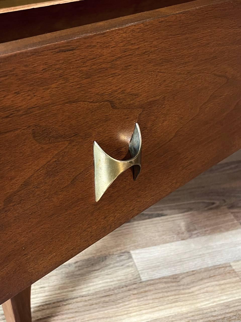 Newly Refinished - Mid-Century Modern “Brasilia” Highboy Dresser by Broyhill For Sale 3