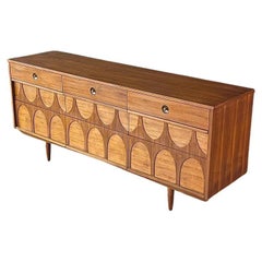 Newly Refinished - Mid-Century Modern “Brasilia” Style Sculpted Dresser