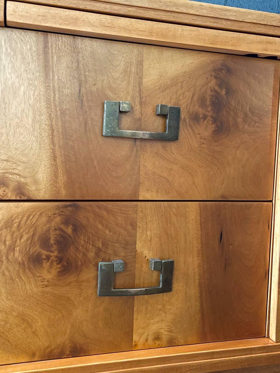Newly Refinished - Mid-Century Modern Burlwood Credenza by Ray See for SeeMar For Sale 3