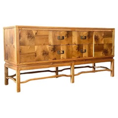 Newly Refinished - Mid-Century Modern Burlwood Credenza by Ray See for SeeMar