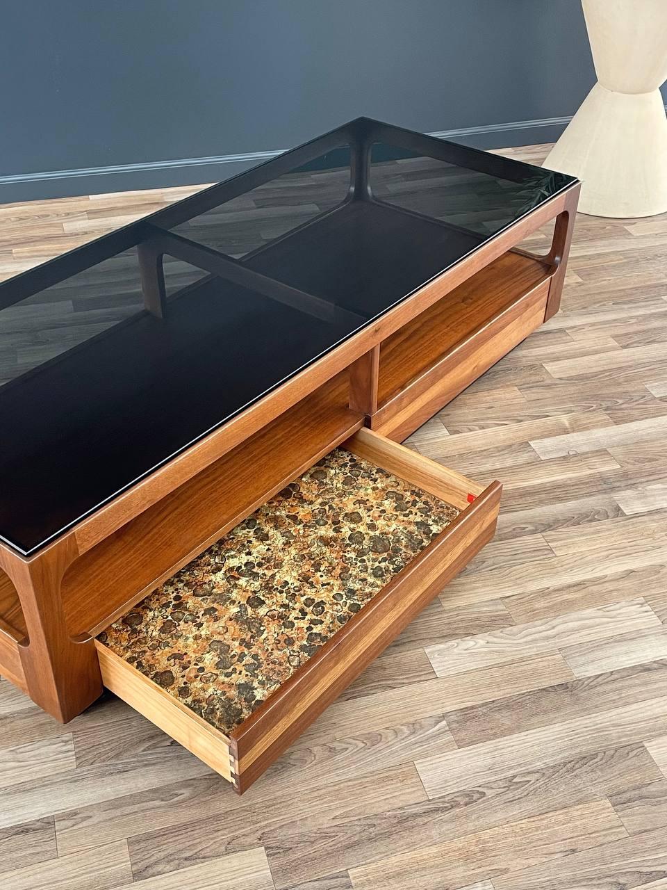 Mid-20th Century Newly Refinished- Mid-Century Modern Coffee Table by John Keal for Brown Saltman