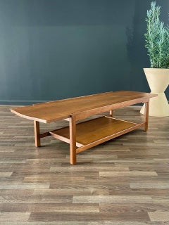 Newly Refinished - Mid-Century Modern “Composite” Coffee Table w/ Bookshelf