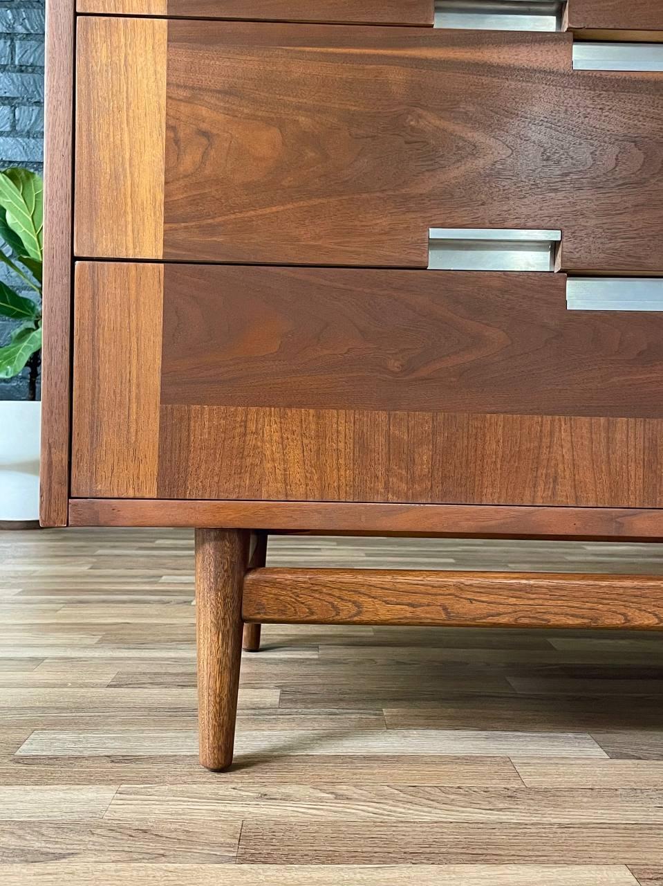 Newly Refinished - Mid-Century Modern Dresser by Merton Gershun w/ Cane Doors 1