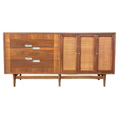 Newly Refinished - Mid-Century Modern Dresser by Merton Gershun w/ Cane Doors