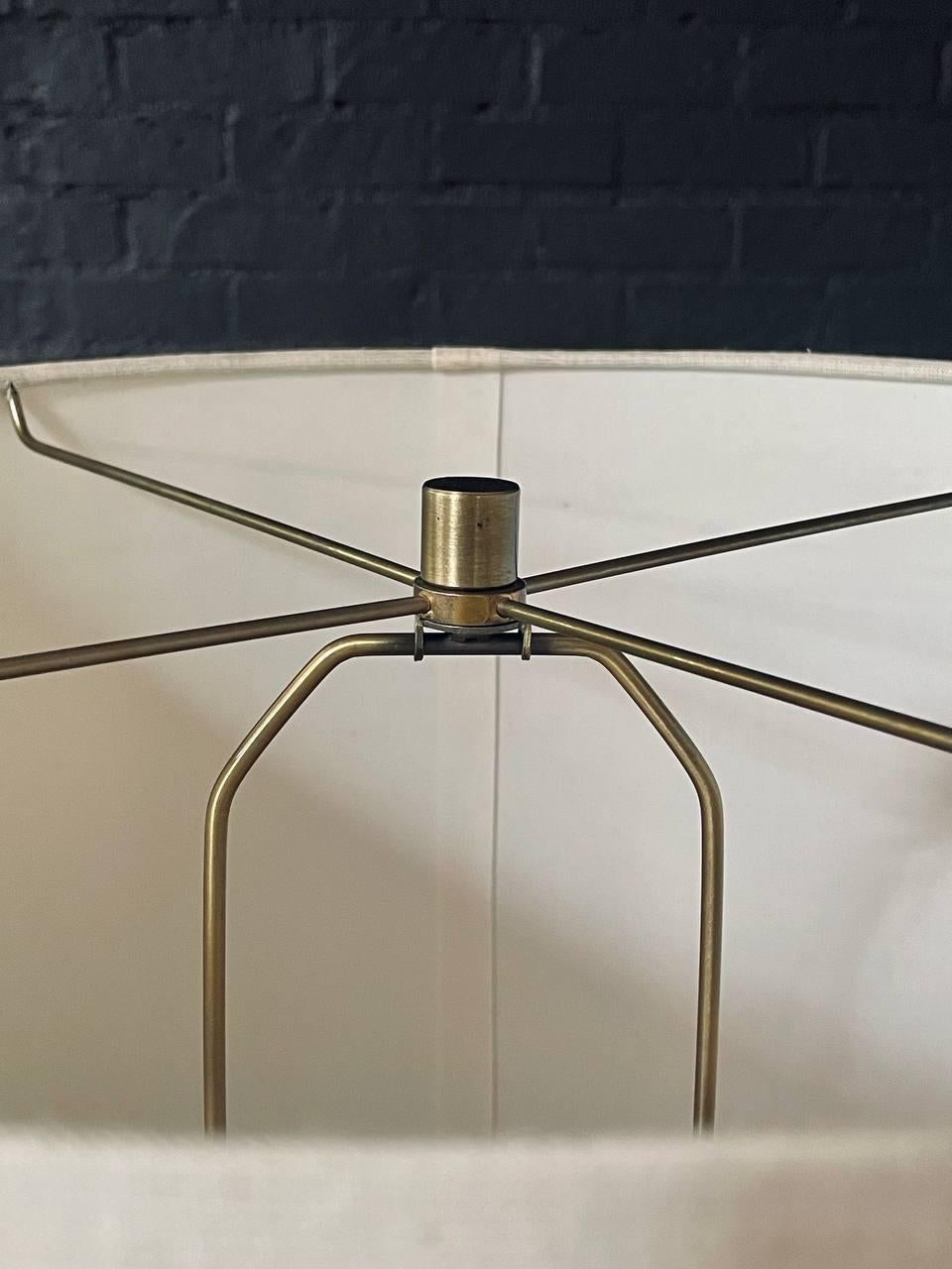 Mid-20th Century Newly Refinished - Mid-Century Modern Floor Lamp w/ Side Table by Laurel For Sale